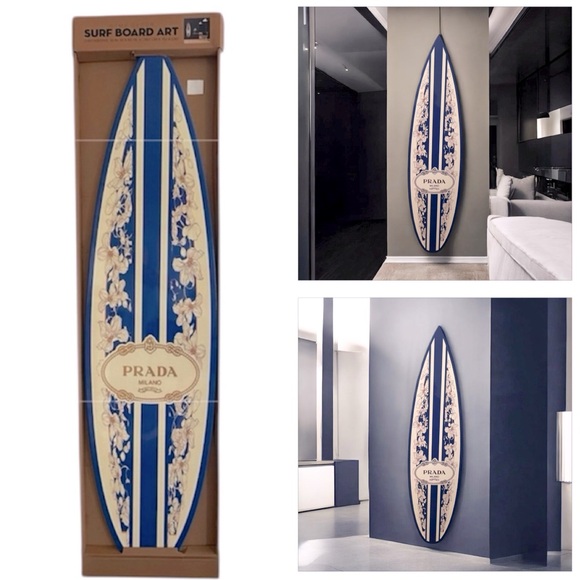 NEW Prada Surfboard Wall Art Decor With Pre Installed Hanging Hooks